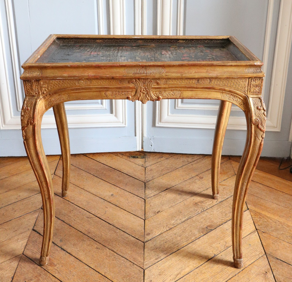 Table en cabaret d'époque Louis XV