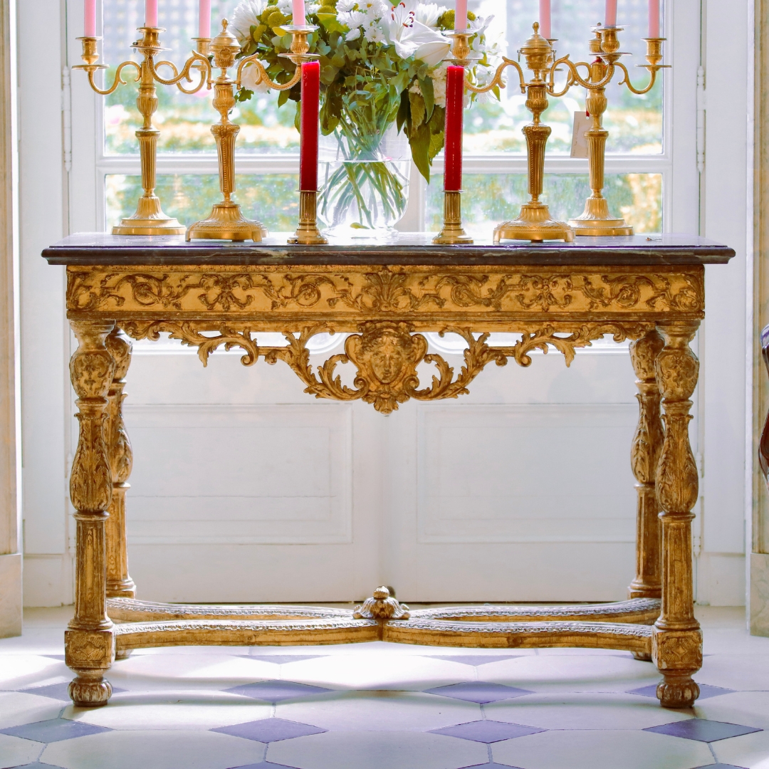 Console en bois doré Louis XIV