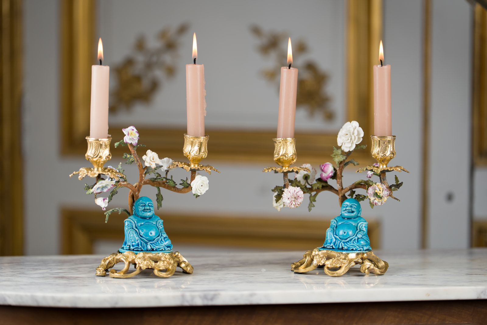 Paire de chandeliers Louis XV