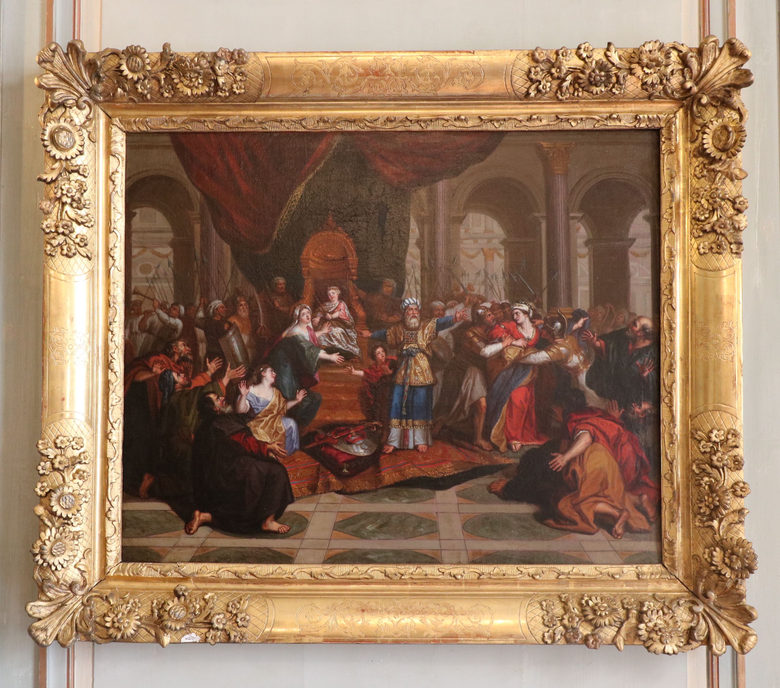 « Athalie chassée du Temple »  Ecole Française du XVIIIème siècle