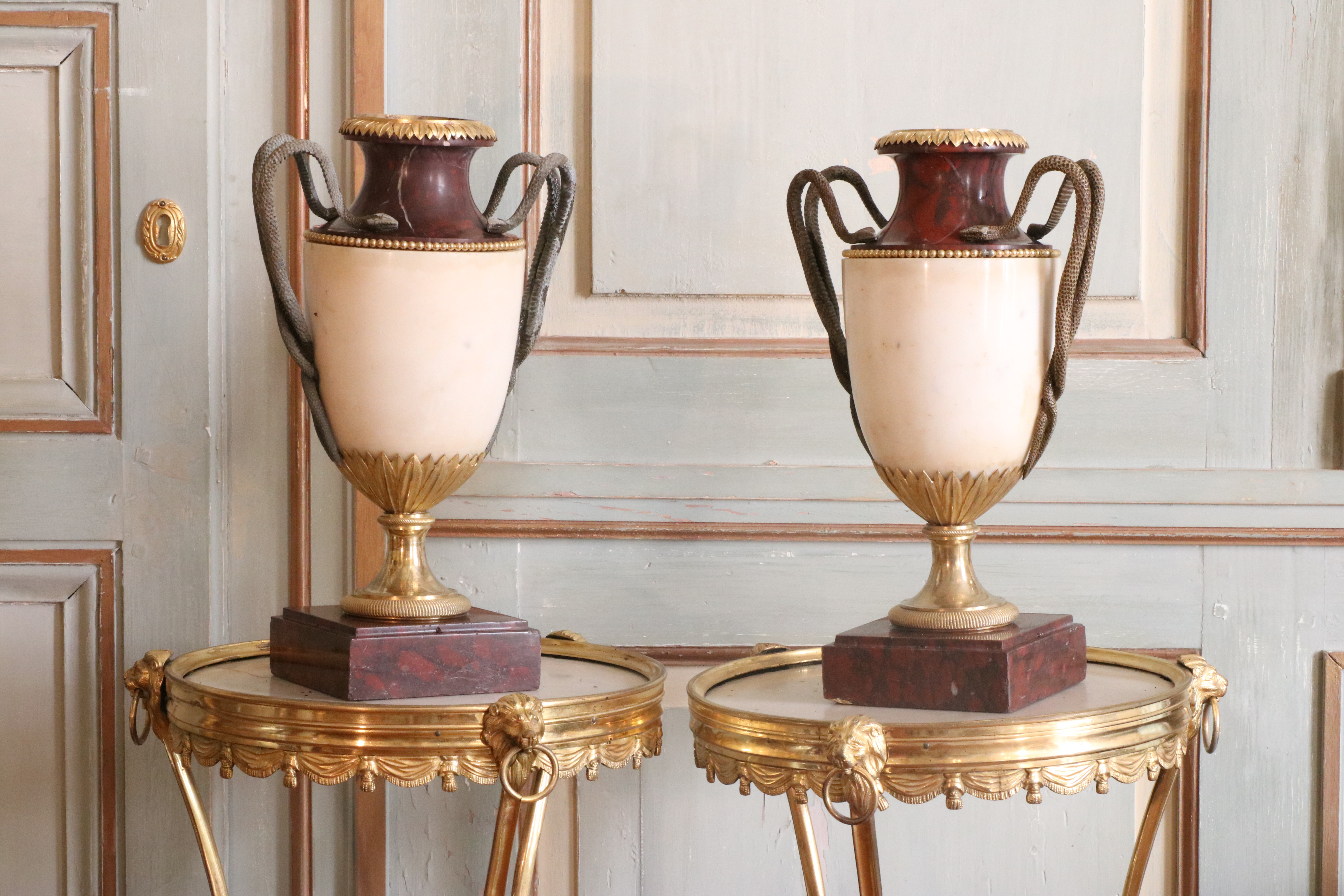 Paire de vases fin XVIIIème